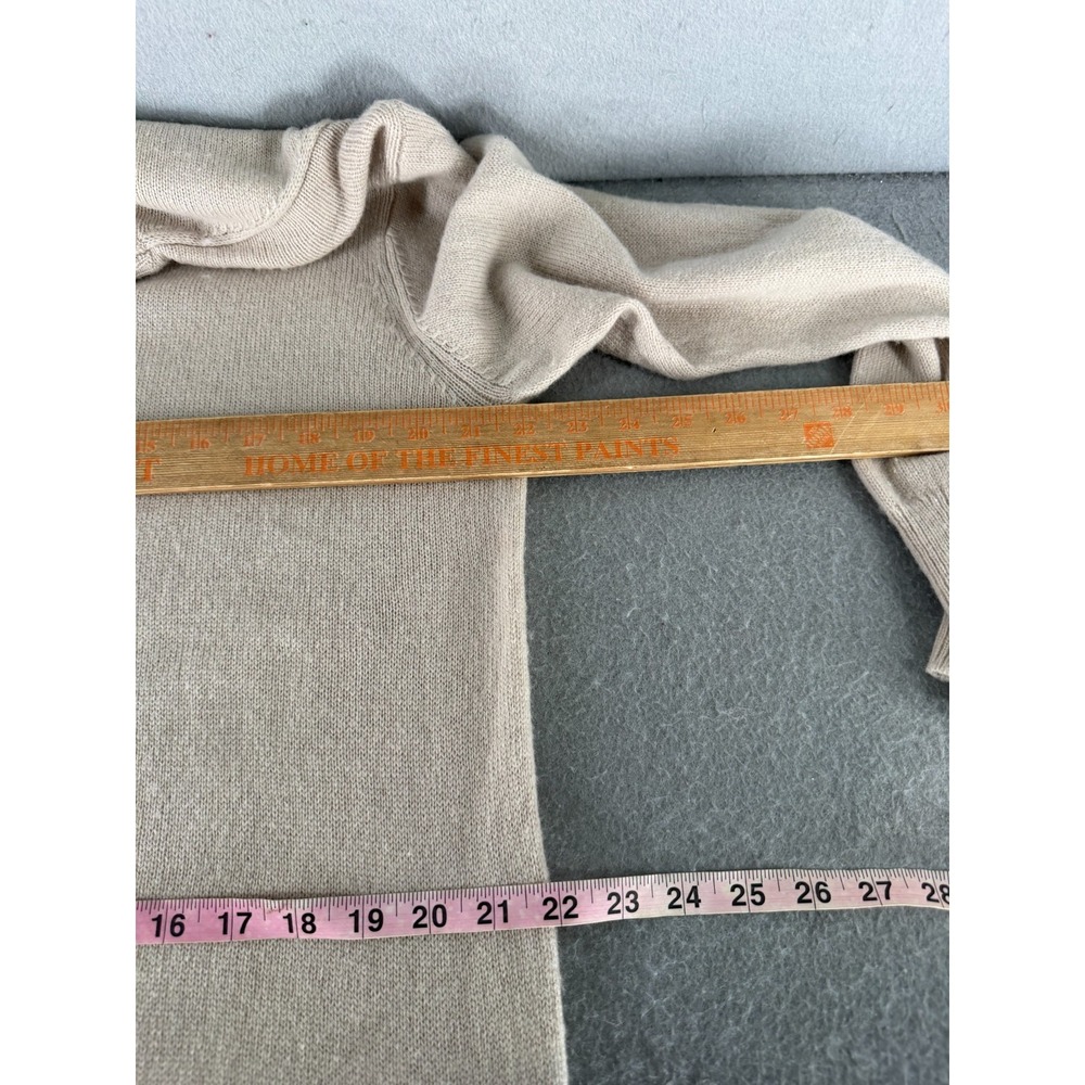 MUJI Wool Sweater Dress M Tan Granola Minimalist Quiet luxury Modest Capsule - Picture 13 of 15